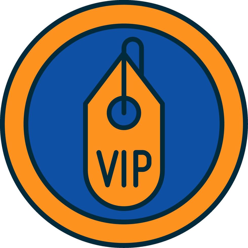 Vip Line Filled Two Colors Icon vector