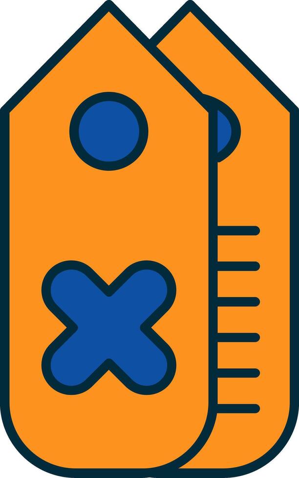 Tag Line Filled Two Colors Icon vector