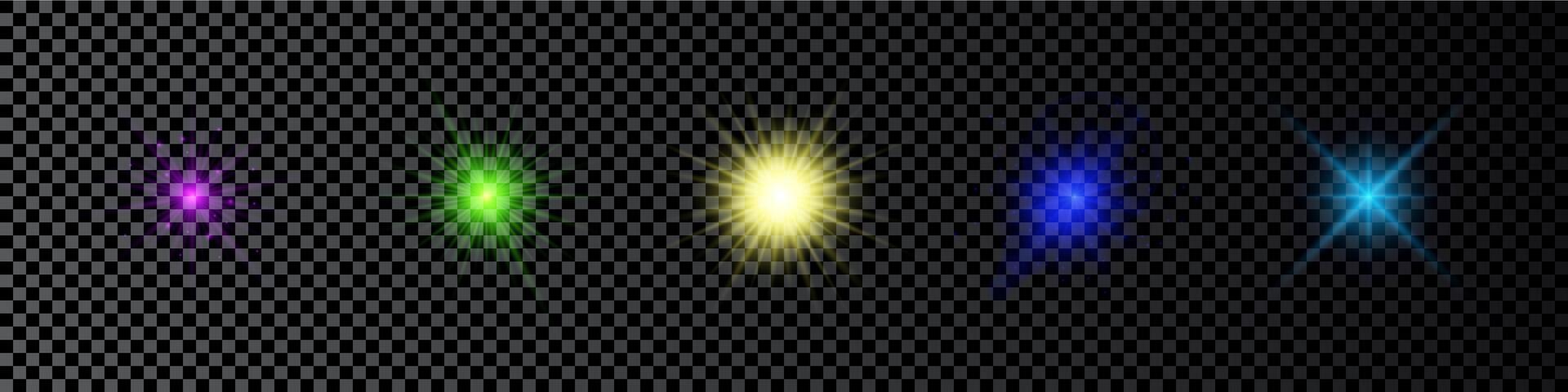 Light effect of lens flare vector