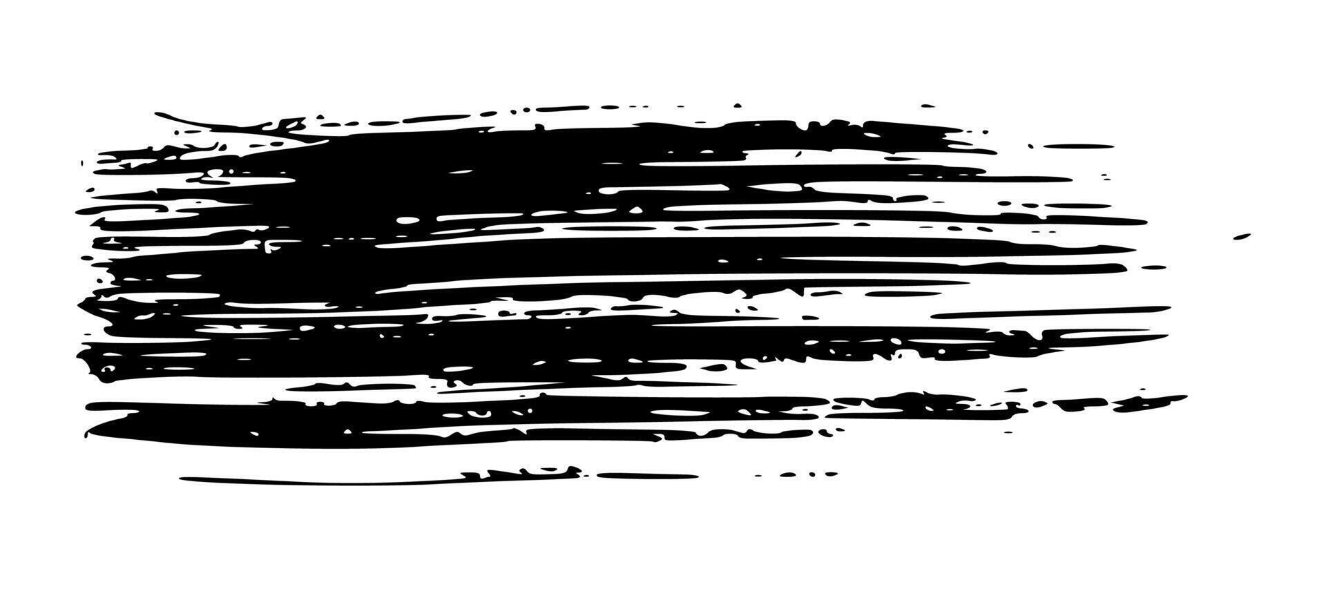 Black brush stroke on white background vector