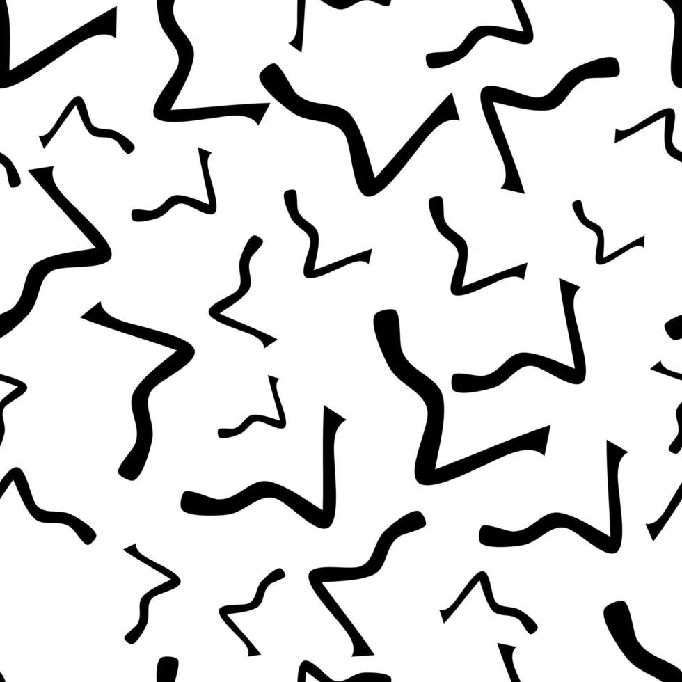 Seamless pattern with sketch squiggle vector