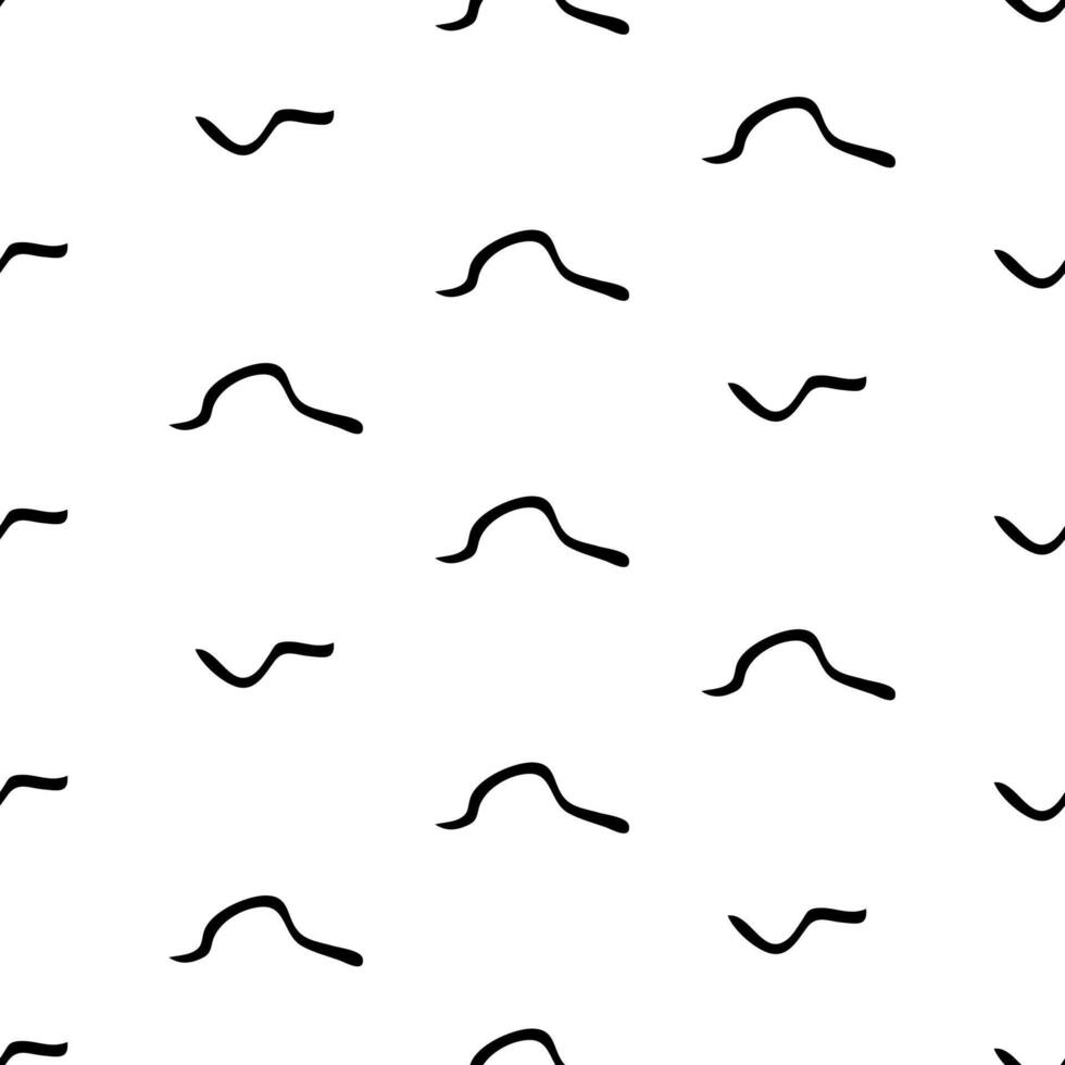 Seamless pattern with sketch squiggle vector