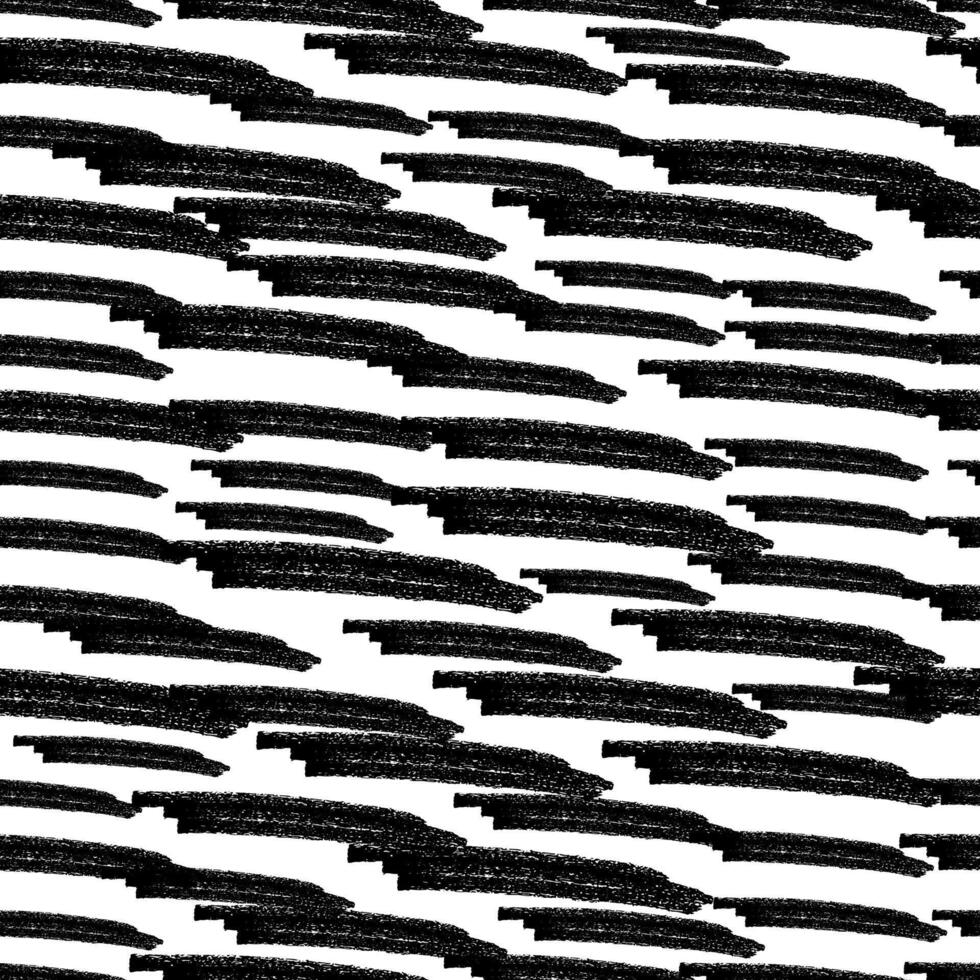 Seamless pattern with black pencil brushstrokes vector