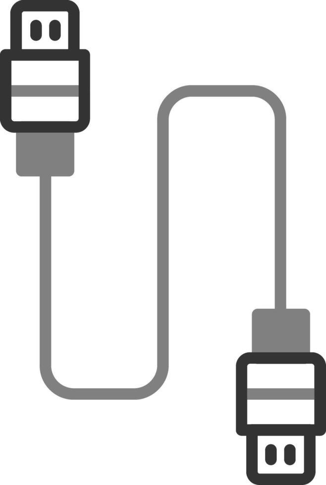 icono de vector de cable usb