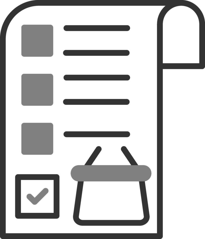 Shopping List Vector Icon