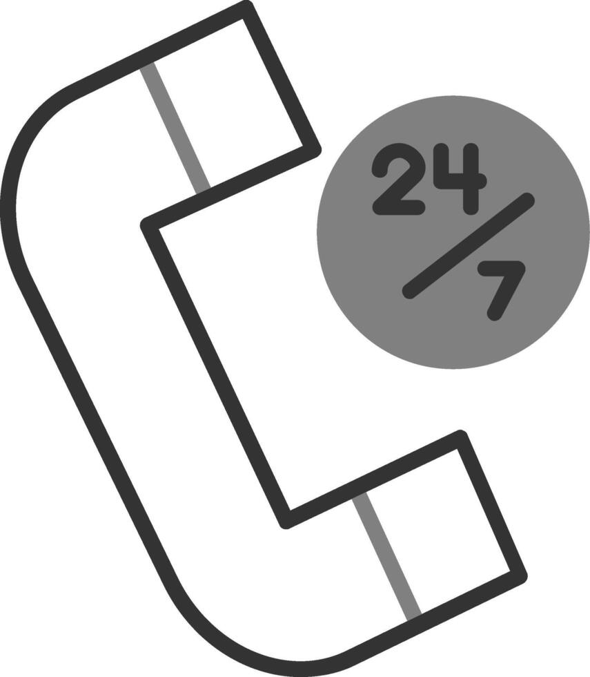 icono de vector de soporte de 24 horas