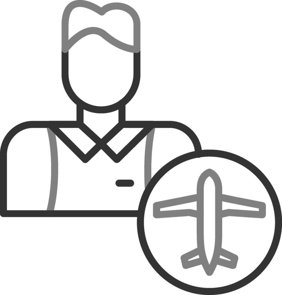 Flight Attendant Vector Icon