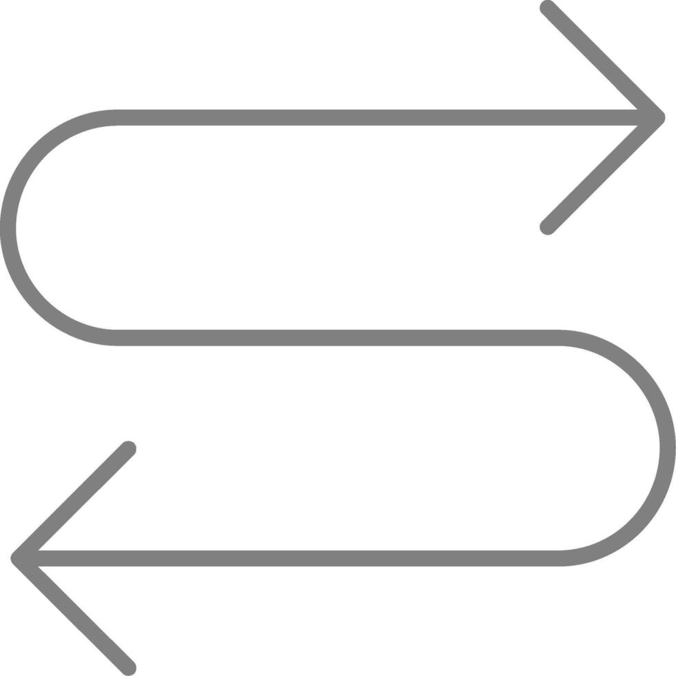 Zigzag Arrow Vector Icon