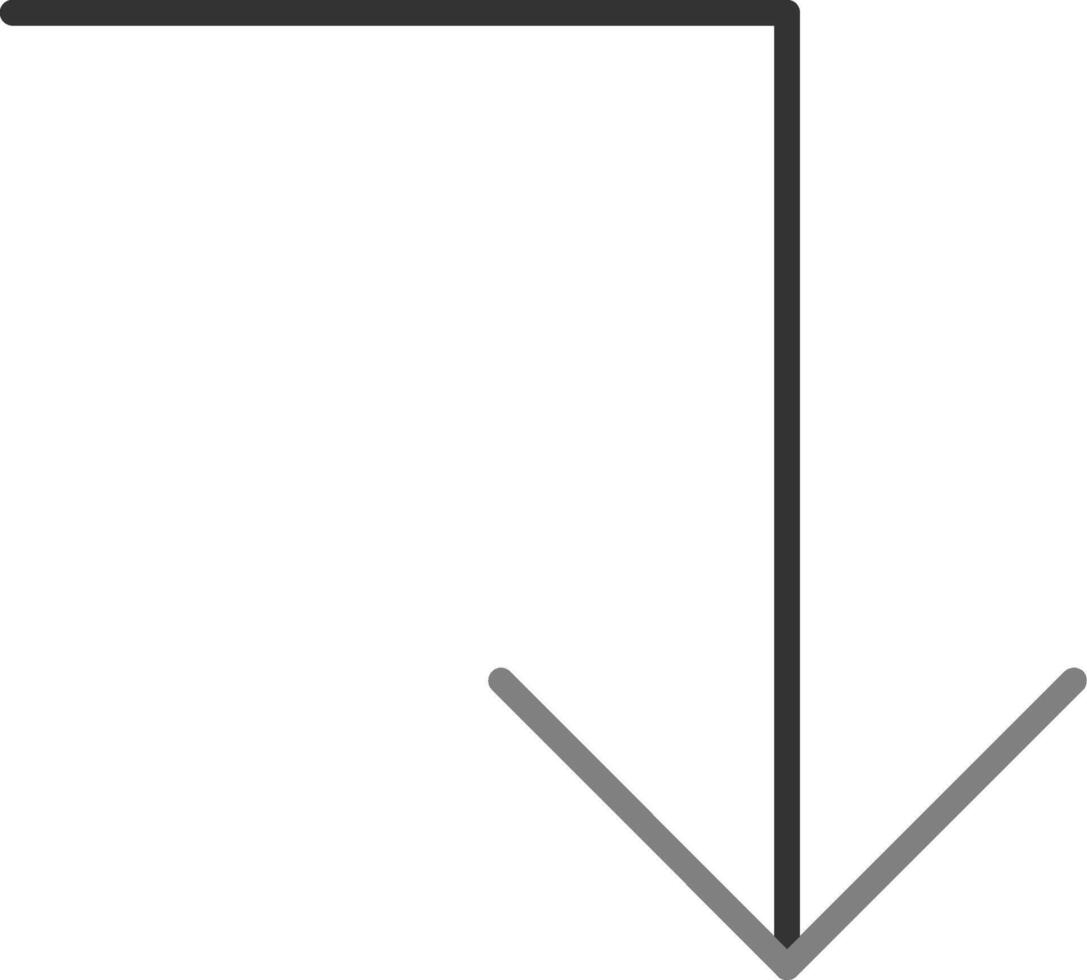 Turn Down Vector Icon