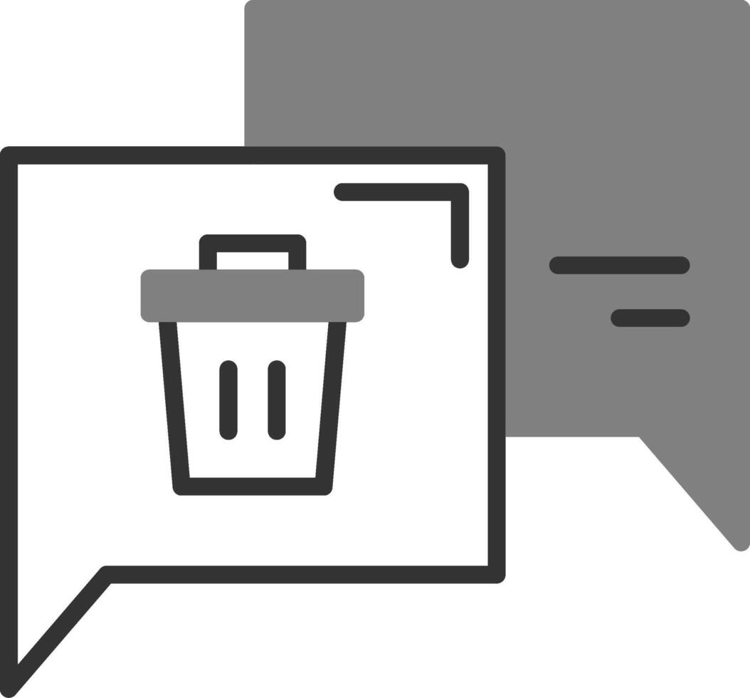 Delete Message Vector Icon