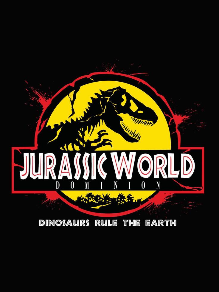 Jurassic word logo vector