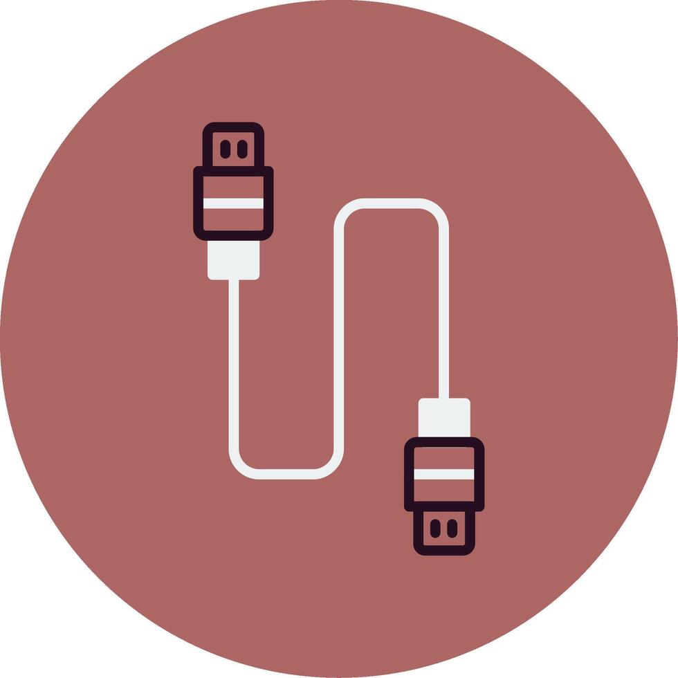 icono de vector de cable usb