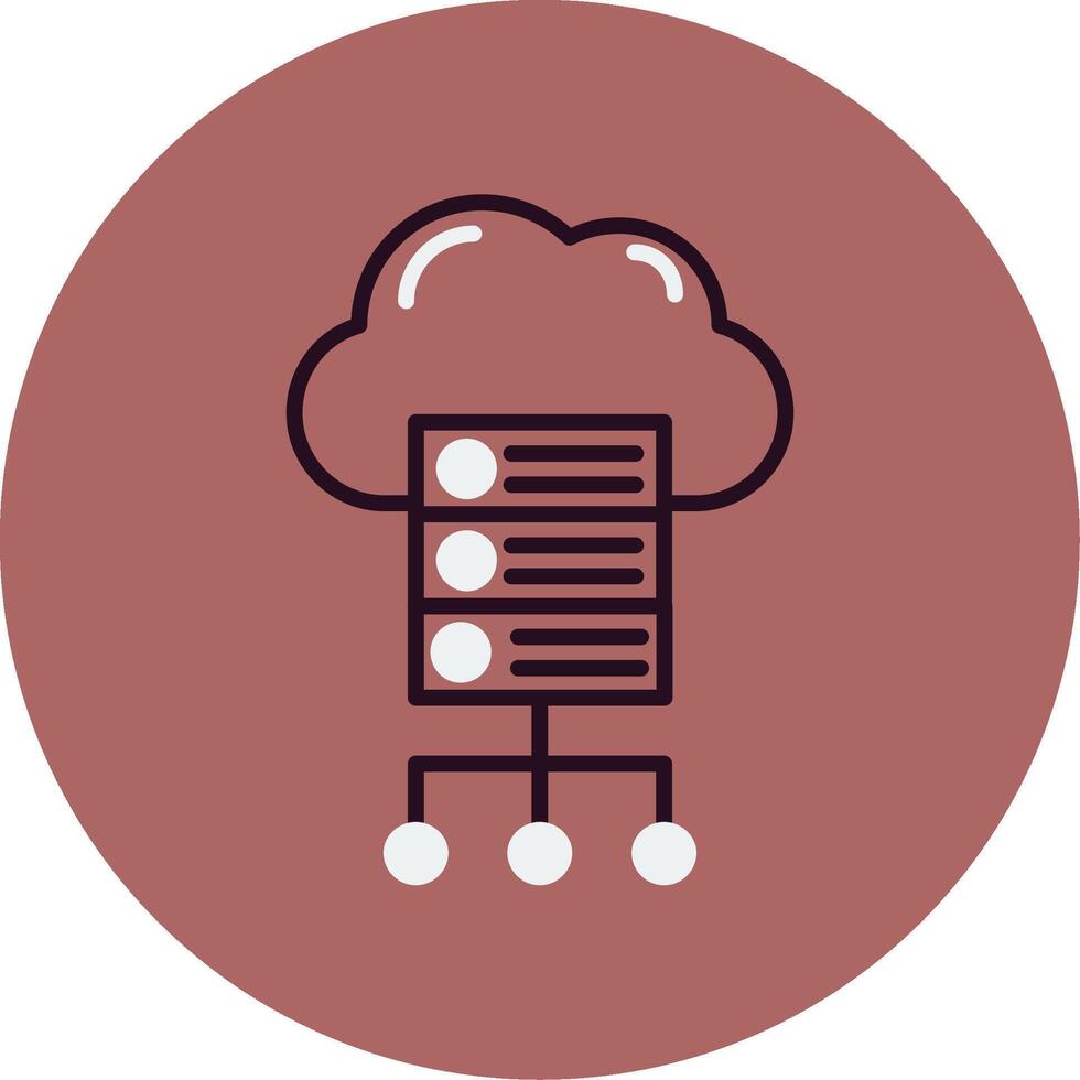 Cloud Server Vector Icon