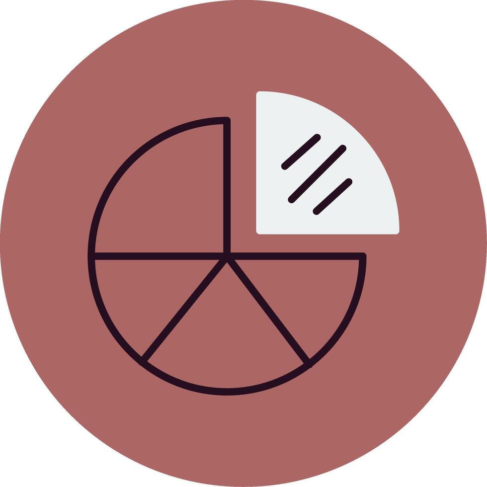 icono de vector de gráfico circular