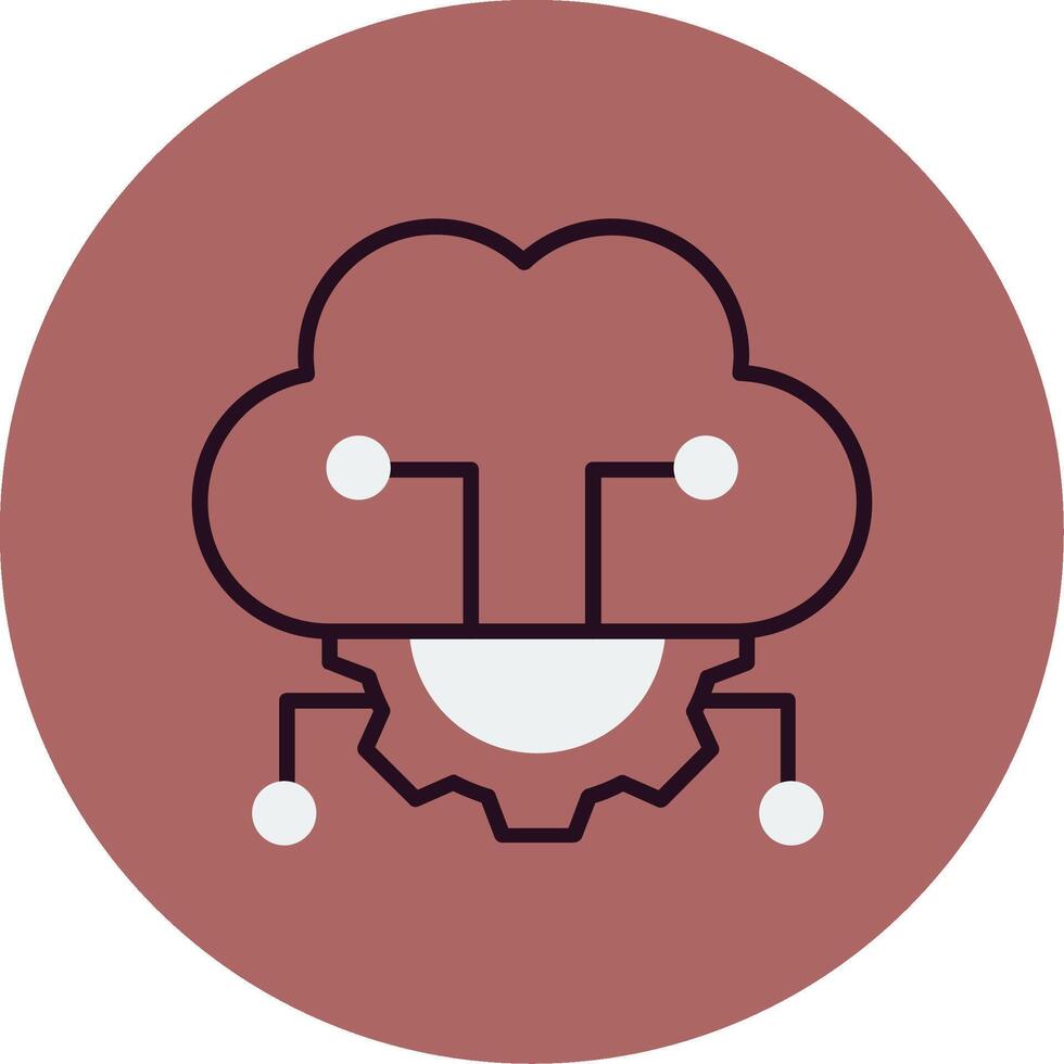 Cloud Server Settings Vector Icon