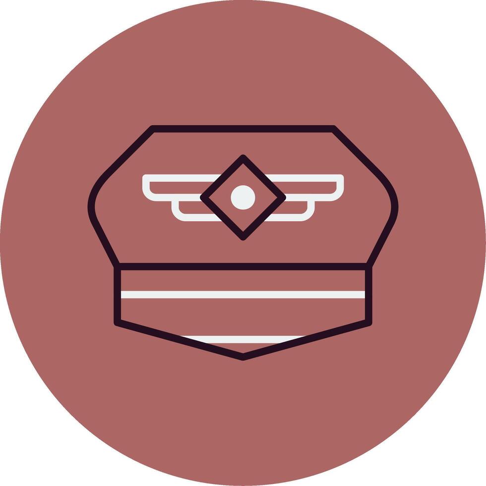 Pilot Hat Vector Icon
