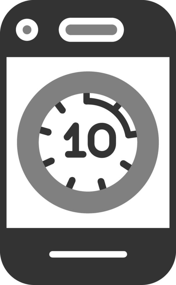 Mobile Phone Stopwatch Vector Icon