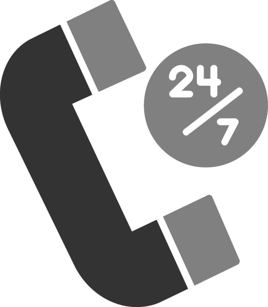 24 Hours Support Vector Icon