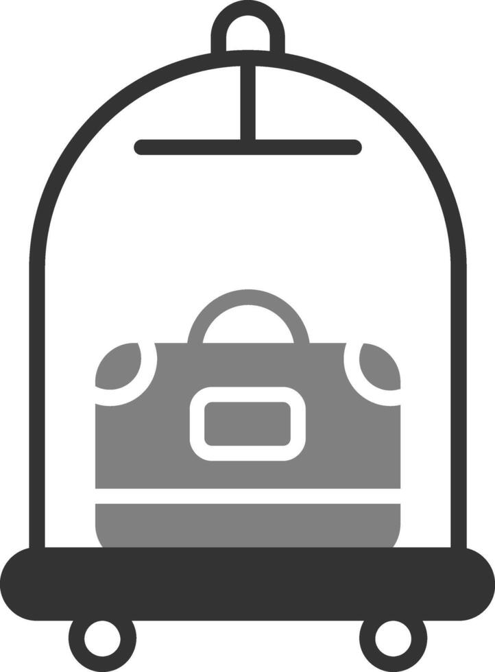 Luggage Cart Vector Icon