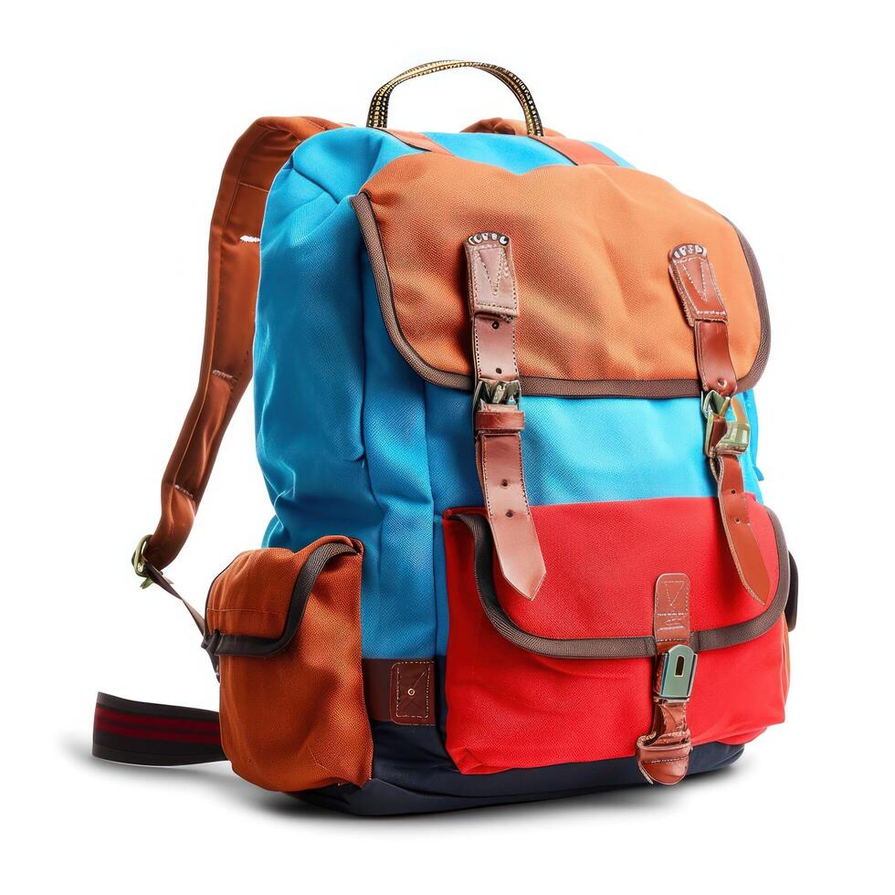 AI generated School backpack isolated photo