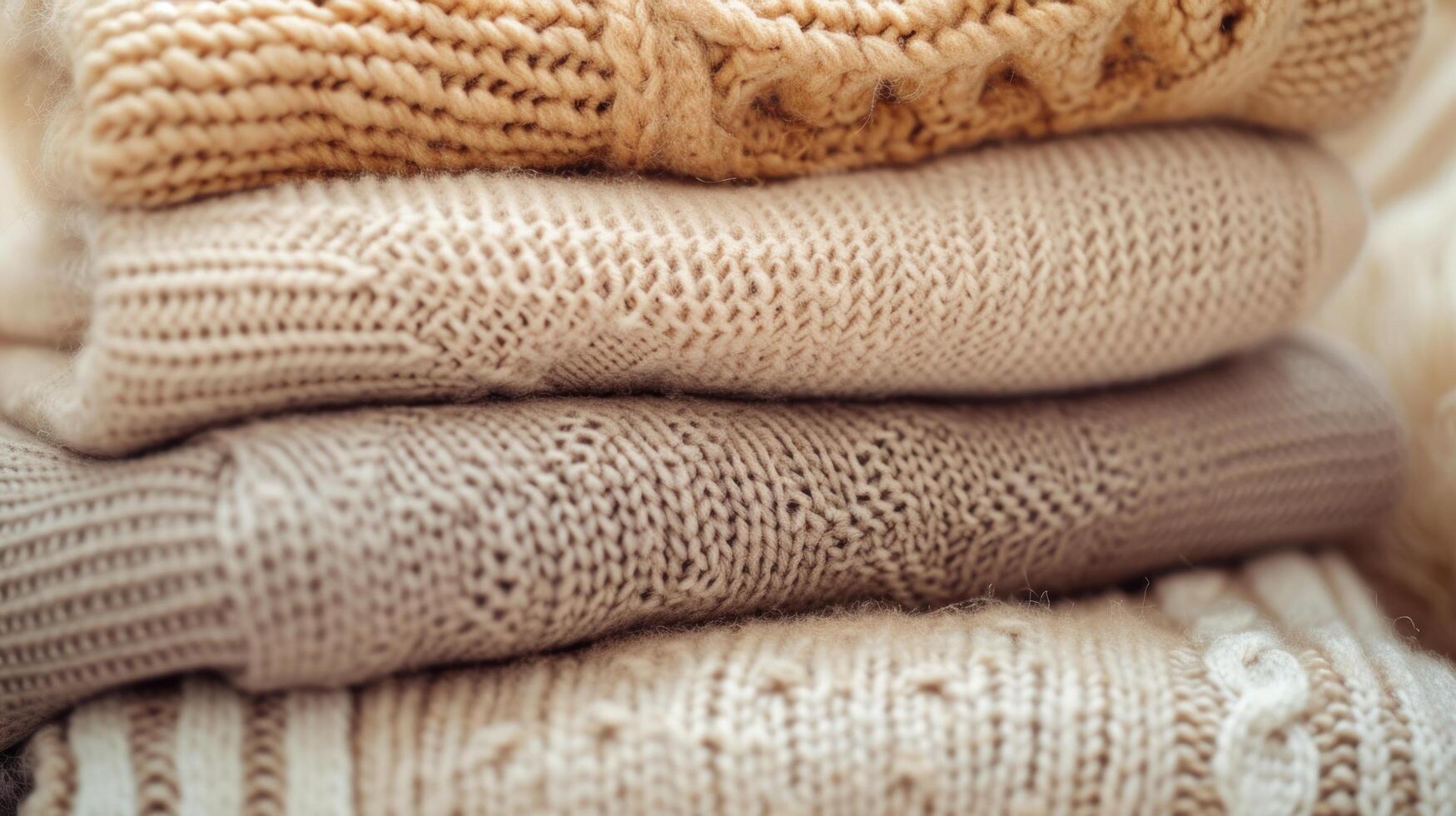 AI generated sweaters in stack with different colors for different occasions a sweater photo