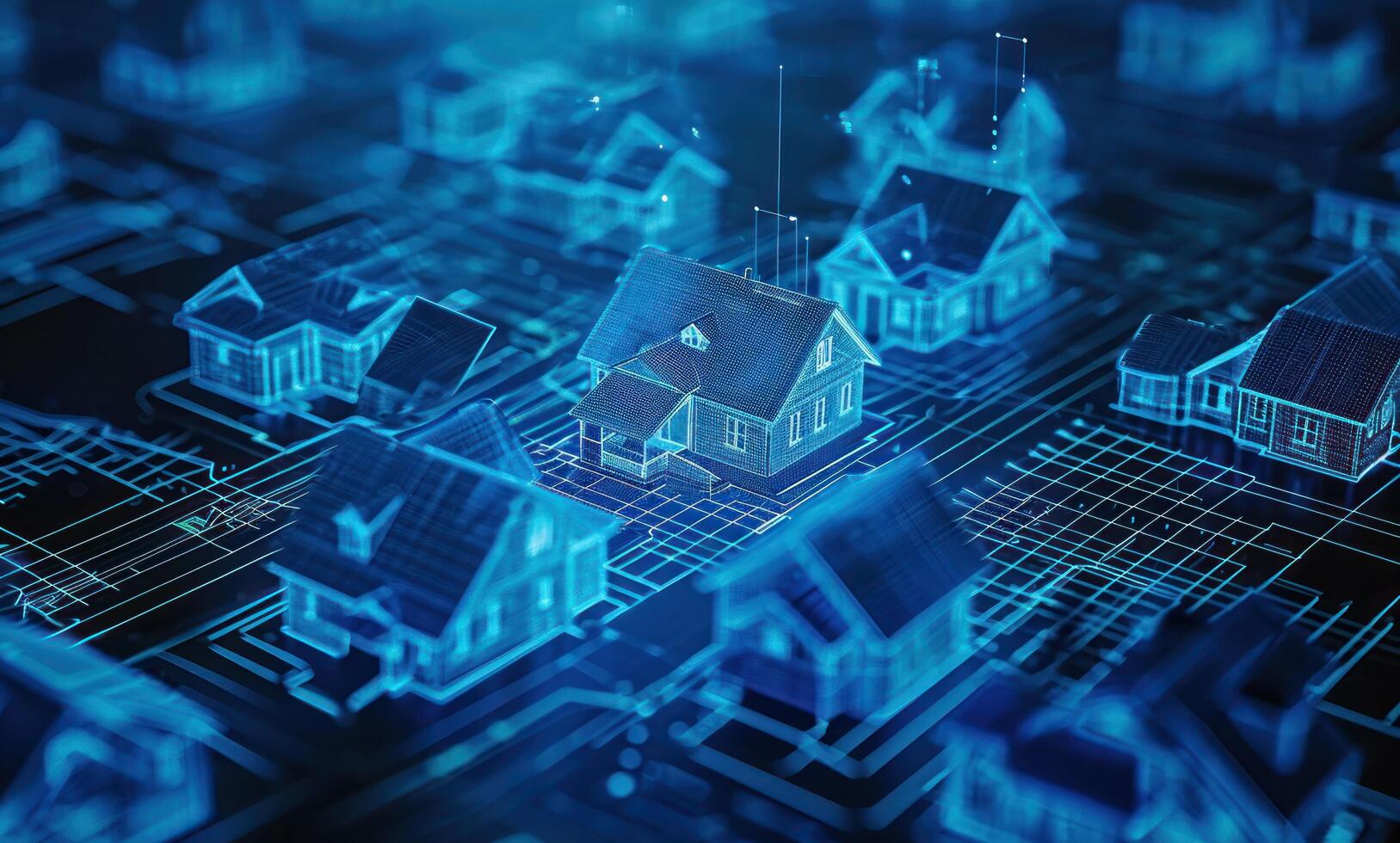 AI generated real estate digital visualization property photo
