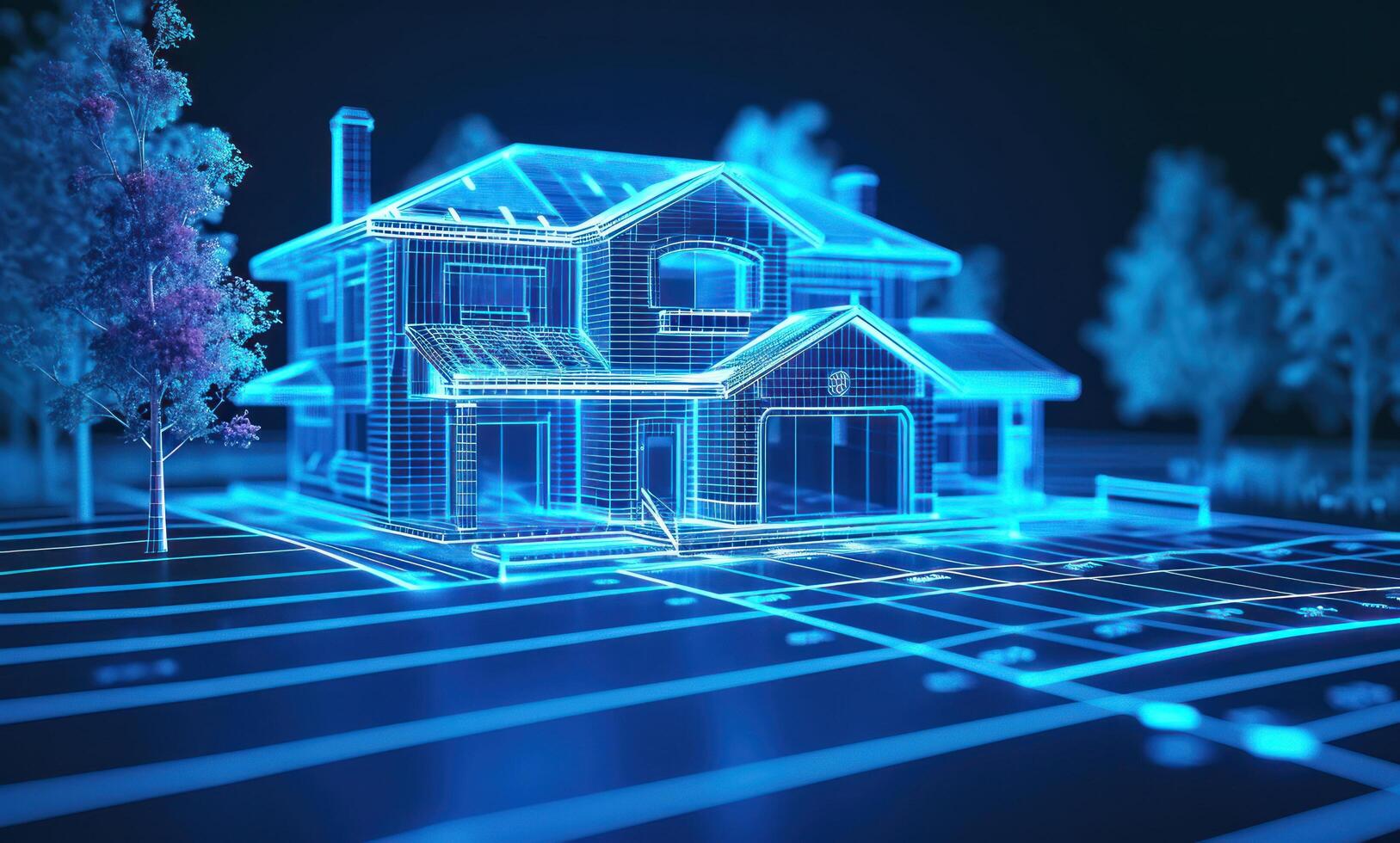 AI generated real estate digital visualization property photo