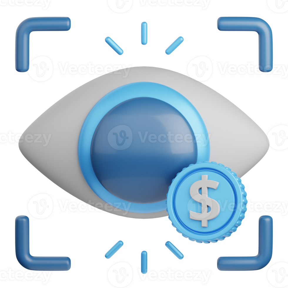 3d rendering pay per view isolated useful for digital marketing, advertisement, technology, seo, website, internet, optimization, online, network and other png