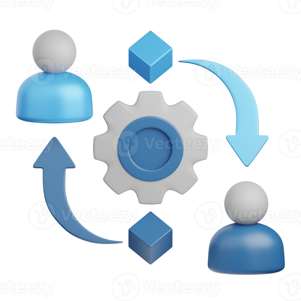 3d rendering flowchart isolated useful for digital marketing, advertisement, technology, seo, website, internet, optimization, online, network and other png