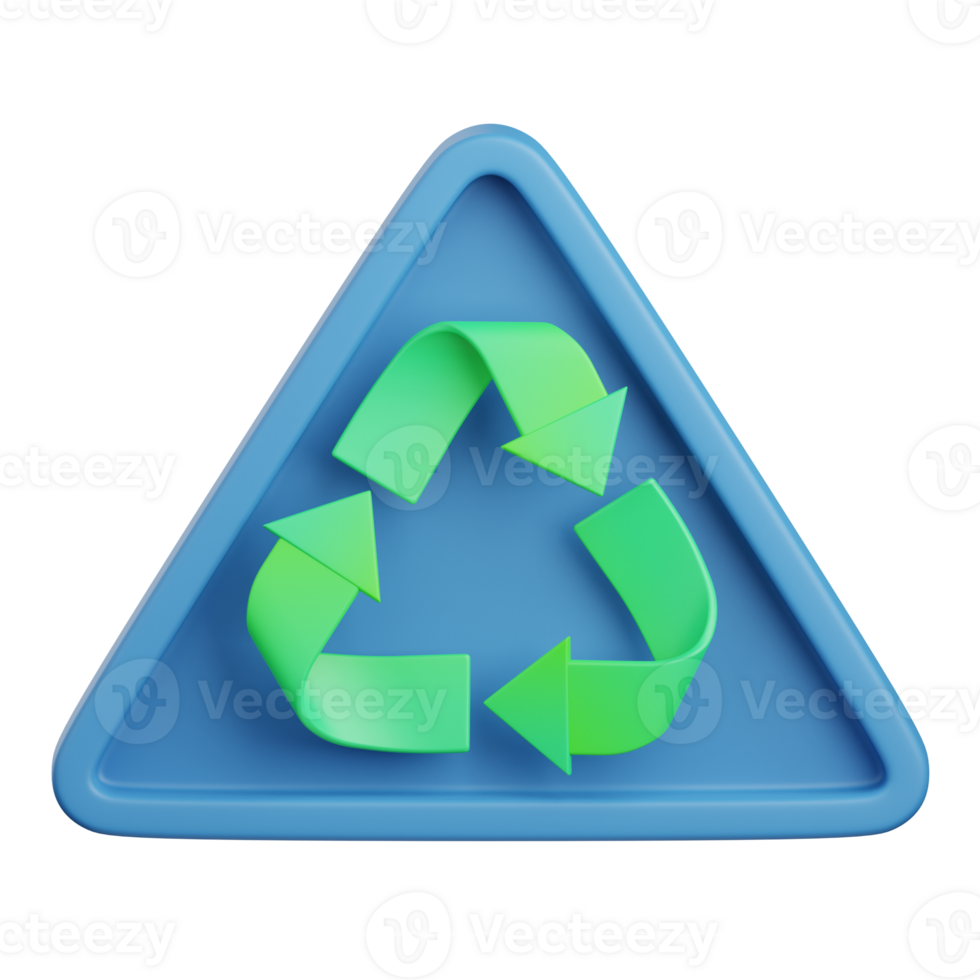 3d renderen recycle geïsoleerd nuttig voor ecologie, energie, ecologisch, groente, recycling en technologie ontwerp png