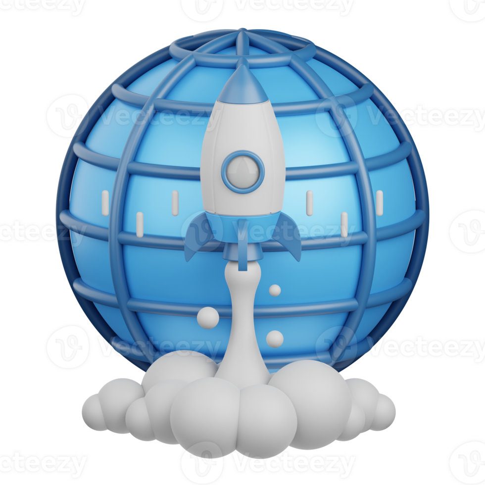 3d interpretazione sito web lancio isolato utile per digitale marketing, annuncio, tecnologia, seo, sito web, Internet, ottimizzazione, in linea, Rete e altro png