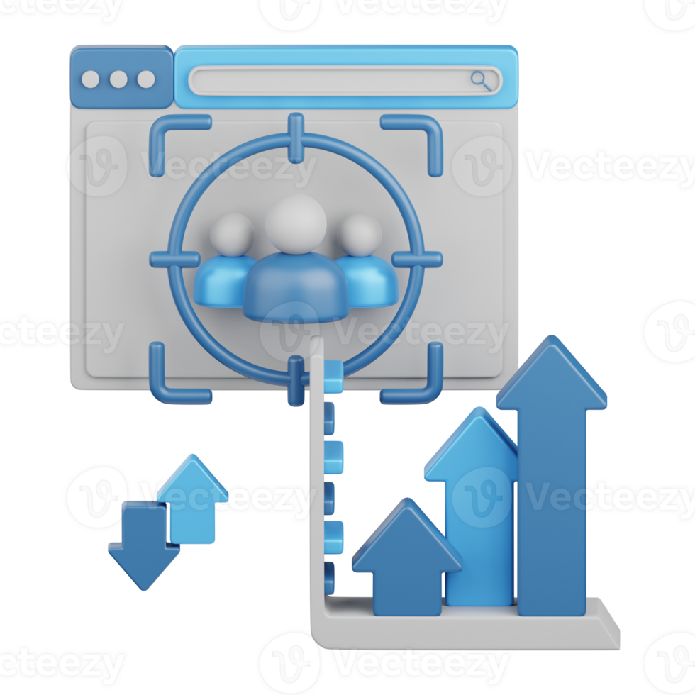 3d rendering website traffic isolated useful for digital marketing, advertisement, technology, seo, website, internet, optimization, online, network and other png