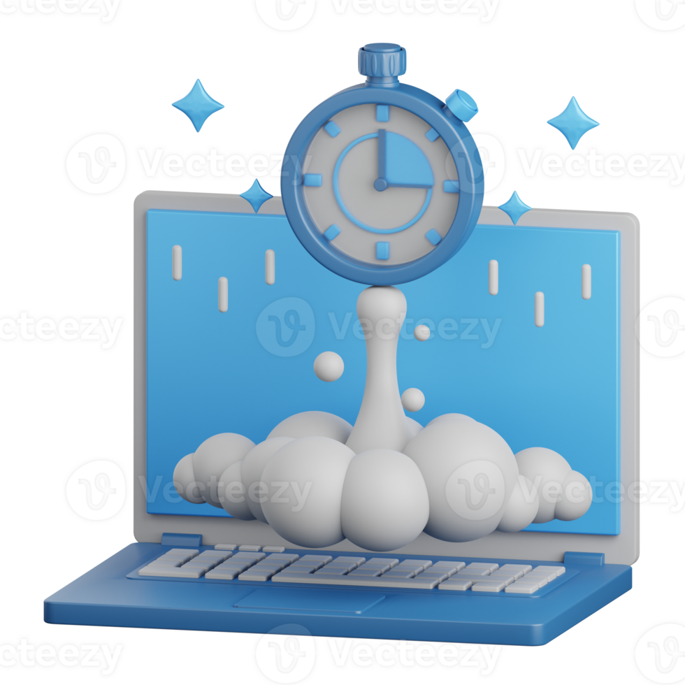 3d representación sistema velocidad aislado útil para digital marketing, anuncio publicitario, tecnología, SEO, sitio web, Internet, mejoramiento, en línea, red y otro png