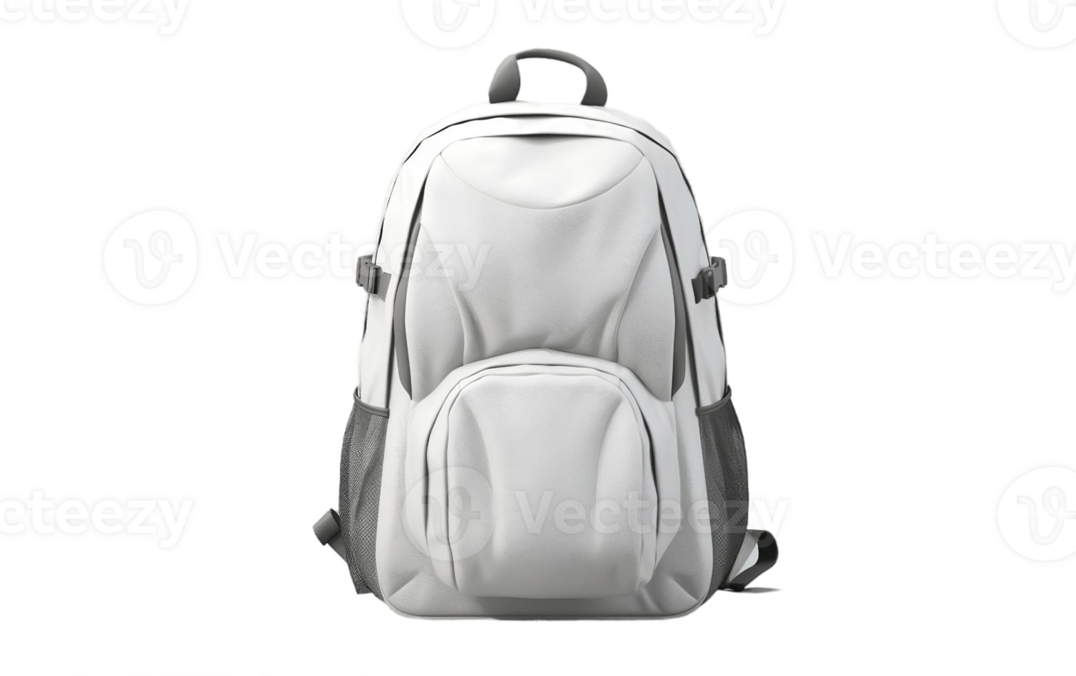 AI generated White backpack isolated on a white transparent background png