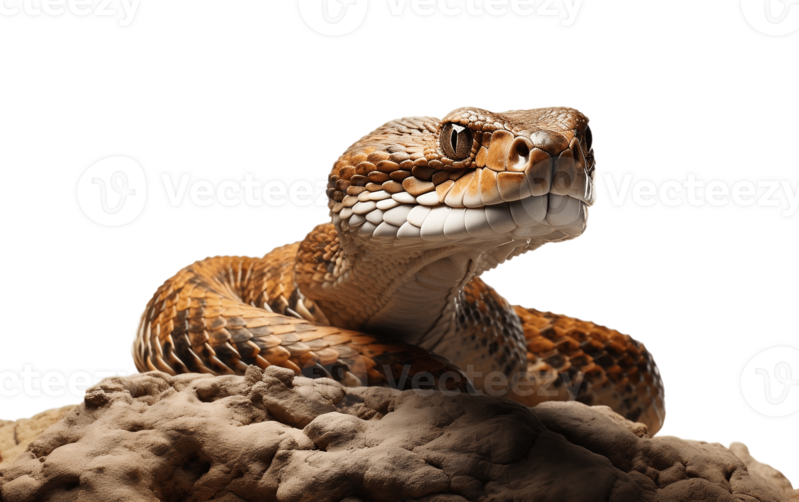 AI generated Snake on White Transparent Background png