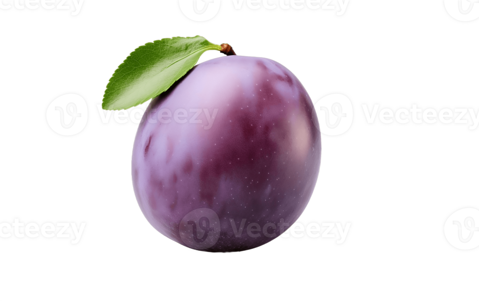 AI generated Ripe plum, isolated on a white transparent background png