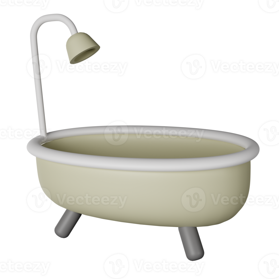 Bathtub 3D Icon Illustration png