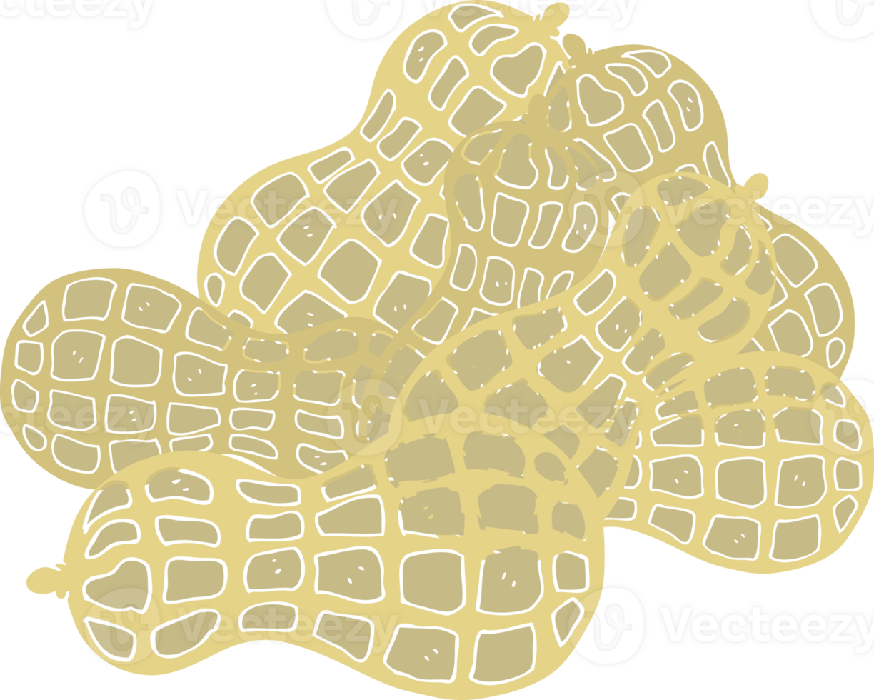 flat color illustration of a cartoon peanuts png