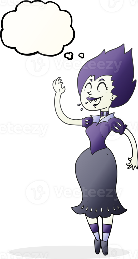 thought bubble cartoon vampire girl png