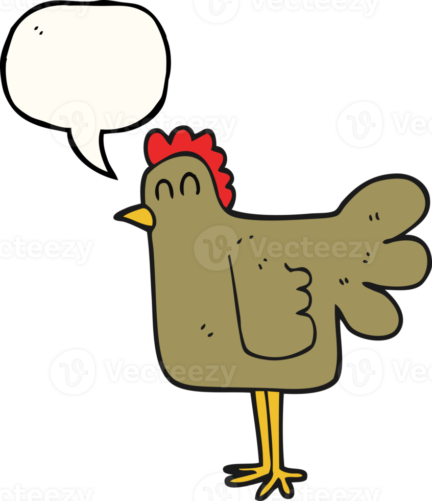 speech bubble cartoon chicken 37168864 PNG