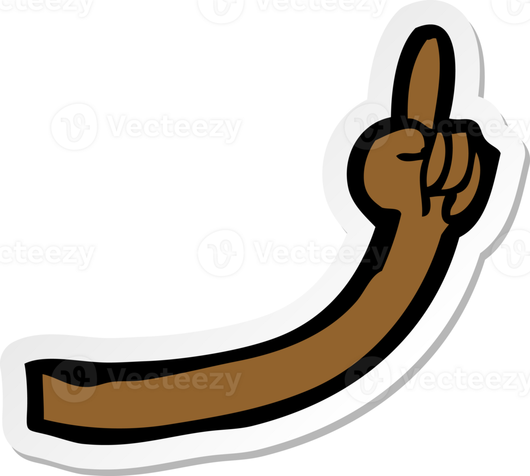 sticker of a cartoon arm png