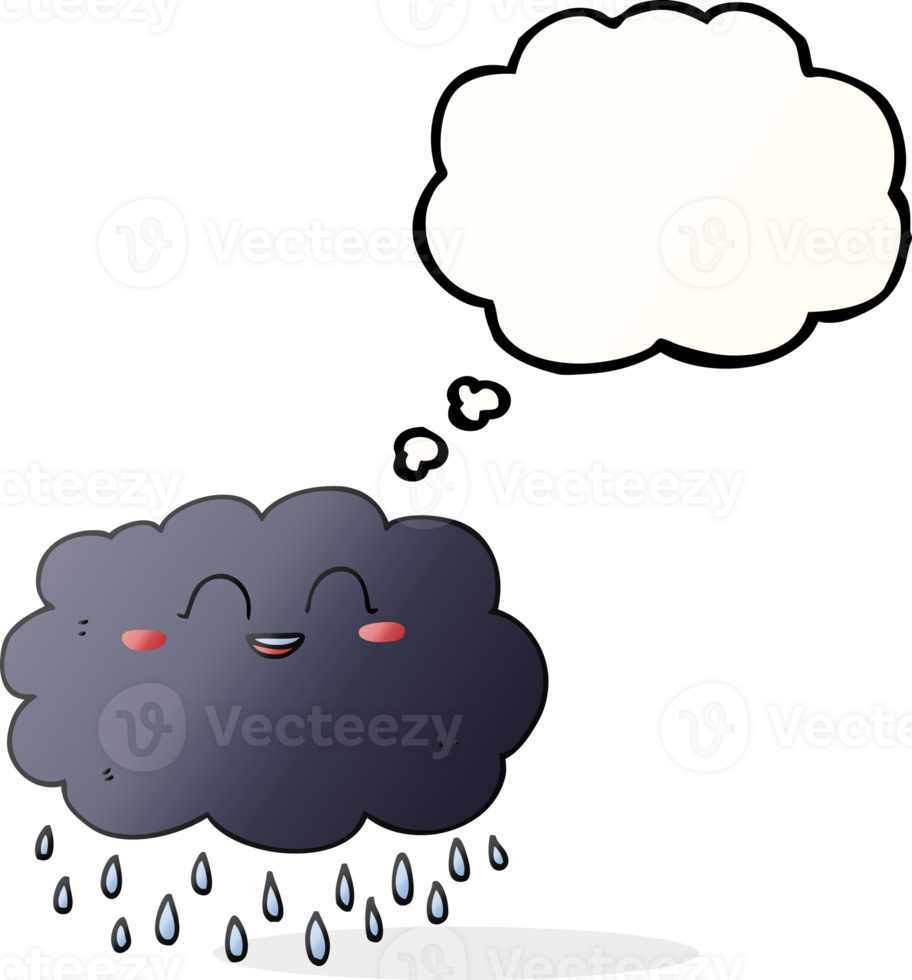thought bubble cartoon raincloud png