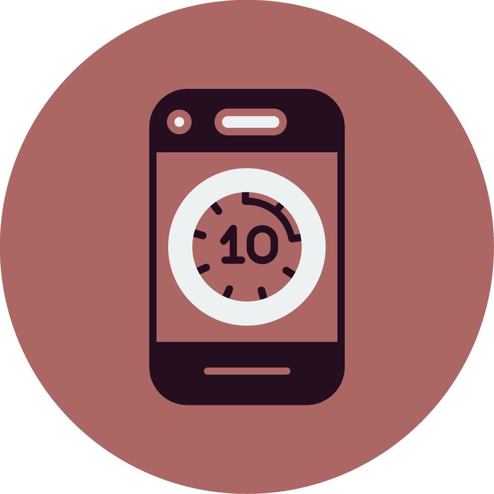 Mobile Phone Stopwatch Vector Icon