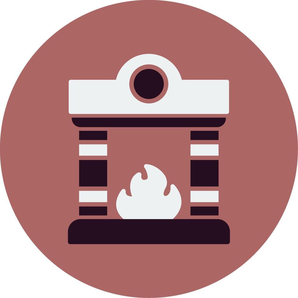 Fireplace Vector Icon