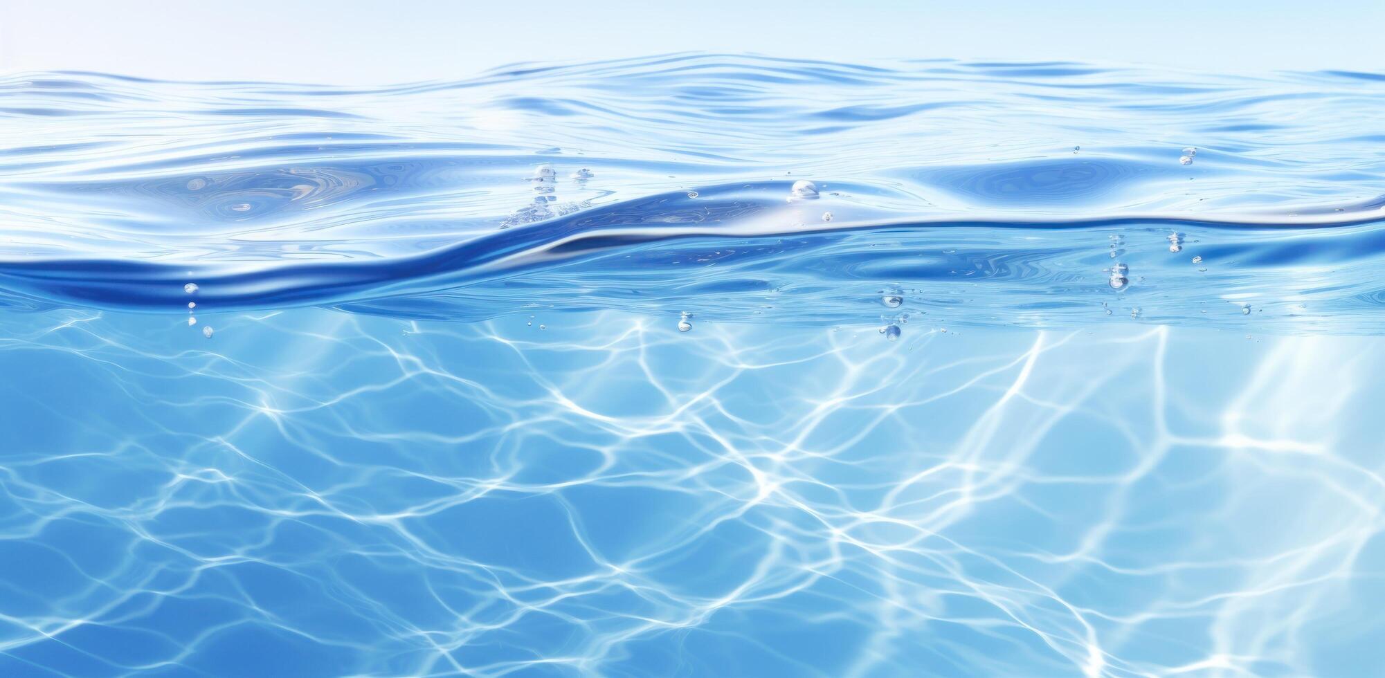 AI generated water with some reflections on it photo
