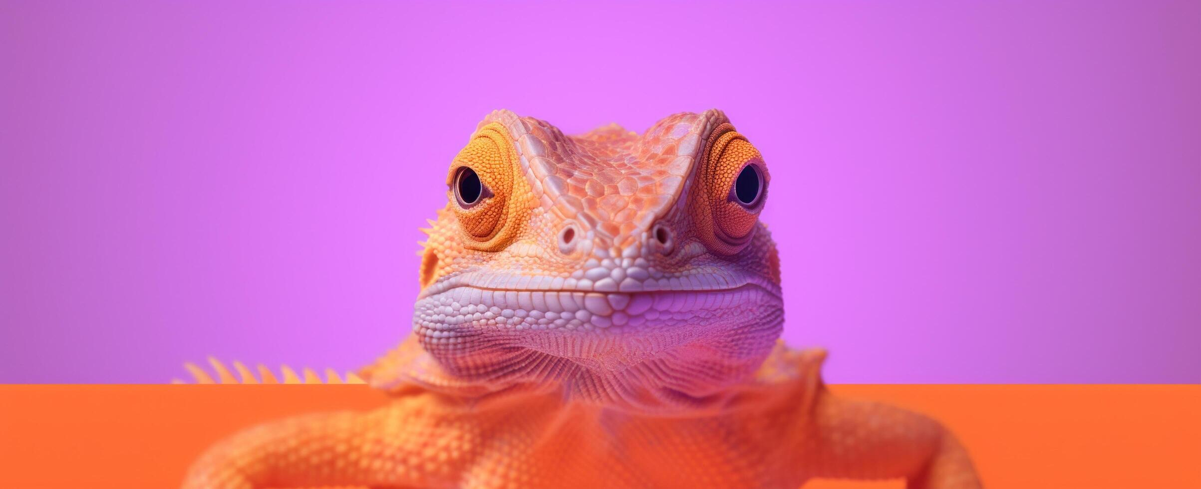 AI generated a lizard is looking at the camera photo