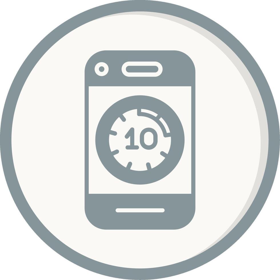 Mobile Phone Stopwatch Vector Icon