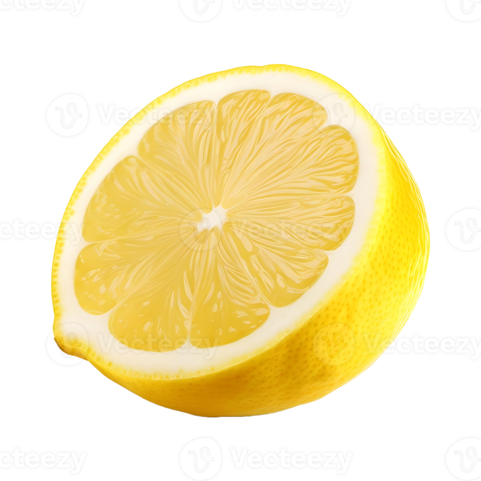 AI generated 3D Rendering of a Yellow Lemon on Transparent Background - Ai Generated png