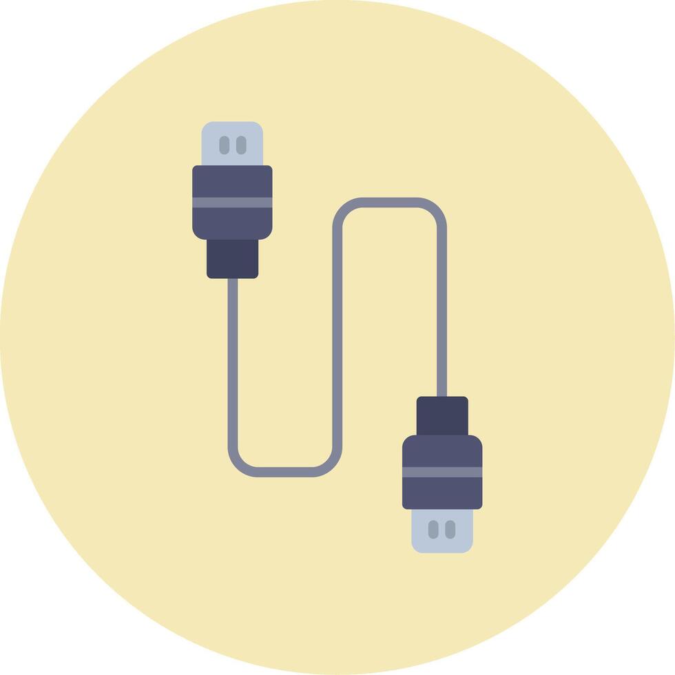 icono de vector de cable usb