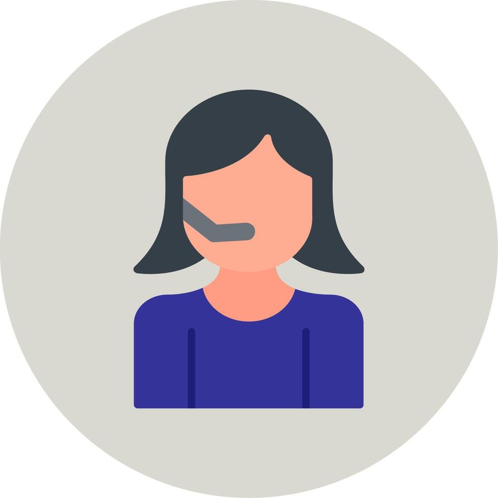 Call Center Agent Vector Icon